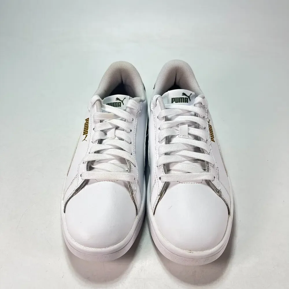PUMA Ace Court White Black Leather Tennis Shoes Sneakers 406570-01 Men's Size 9